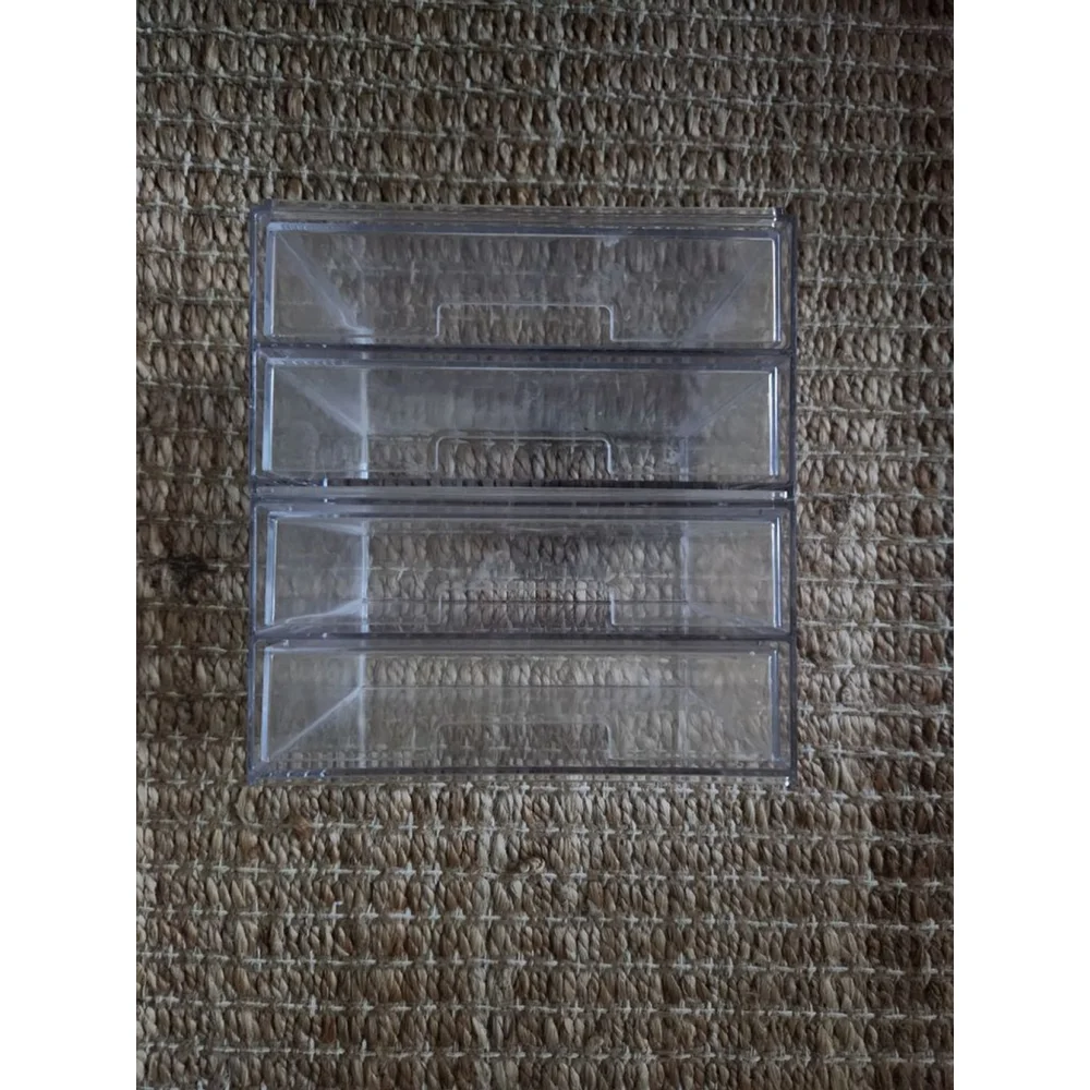 Seven Piece Unbranded Clear Acrylic Makeup Organizers/Storage One Size